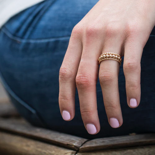 Classic Gold 3mm Bead Ring - Size - Southern Belle Boutique