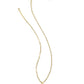 Daphne Pave Frame Short Pendant Necklace - Gold Berry Mica