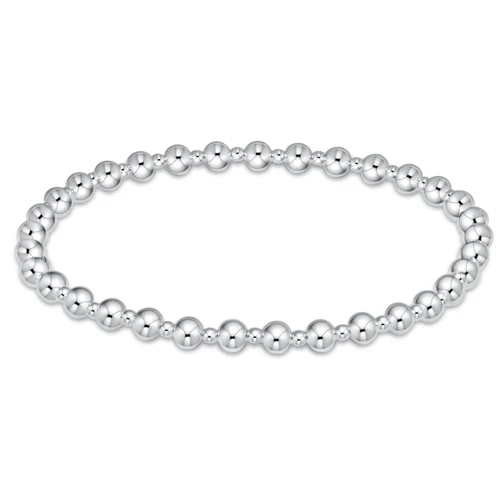 Classic Grateful Pattern 4mm Bead Bracelet - Sterling - Southern Belle Boutique