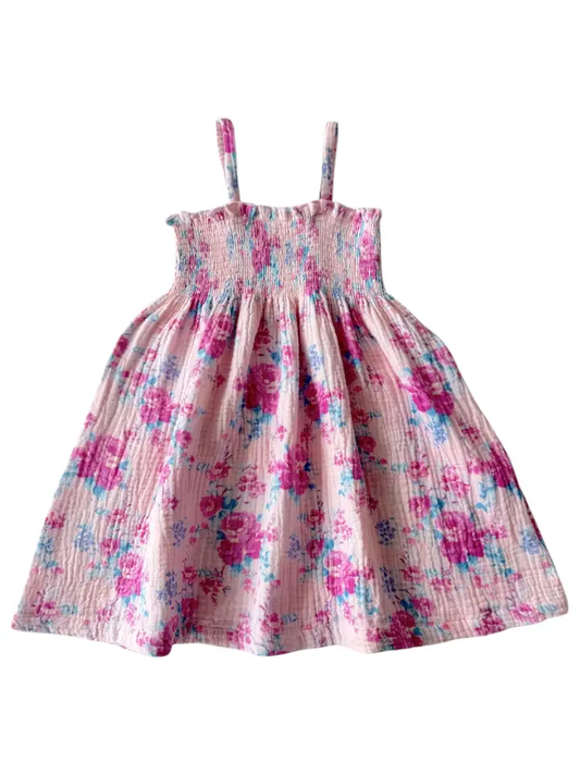 Muslin Smocked Tube Dress, Garden Secrets - Southern Belle Boutique