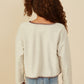 Oatmeal Stitch Outline Knit Top