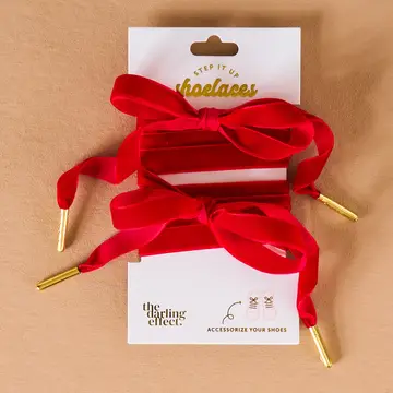 Step It Up Shoelaces-Velvet Red
