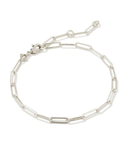 Courtney Paperclip Bracelet - Silver - Southern Belle Boutique