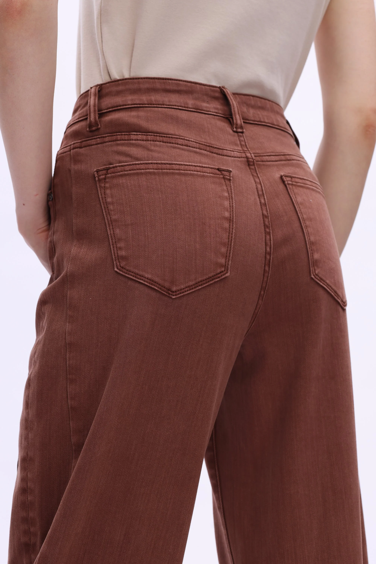 High Rise Cuffed Barrel Jean - Espresso - Southern Belle Boutique