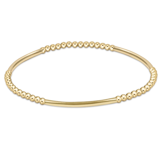 Bliss Bar Pattern Gold 2.5mm Bracelet - Southern Belle Boutique