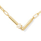 Pearl Initial L Short Pendant Necklace - Gold - Southern Belle Boutique