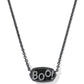 Elisa Boo Short Pendant Necklace - Gunmetal Black Granite - Southern Belle Boutique