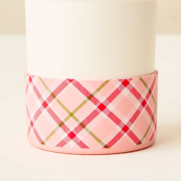 Tumbler Silicone Boot-Festive Plaid - Southern Belle Boutique