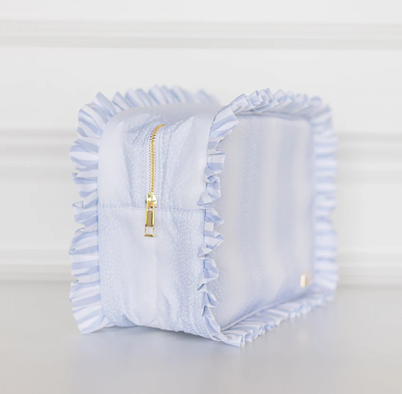 Blue Fawn Ruffled Nylon XL Pouch
