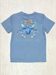 Dk Blue SS Performance Tee - Crab - Southern Belle Boutique