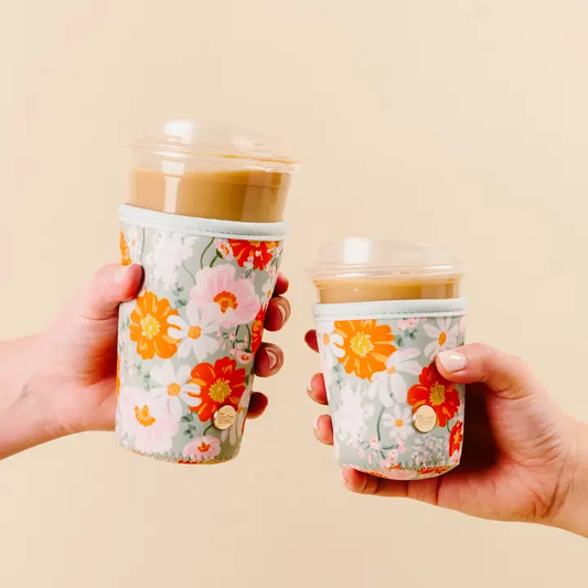 Sip Savvy Drink Sleeve-Bouquet Beauty Sage Large - Southern Belle Boutique