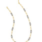 Ainsley Convertible Chain Necklace Gold Black Enamel