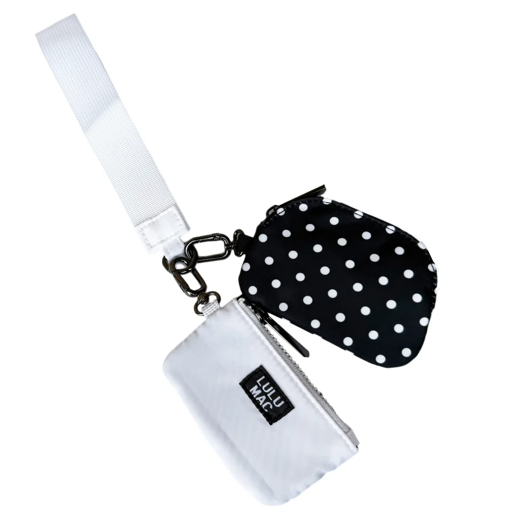 Lulu Mac Polka Dots Double Pouch Wristlets -
