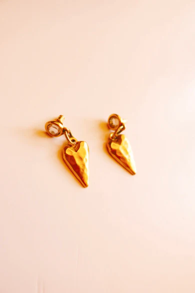 Skinny Heart Earrings - Southern Belle Boutique