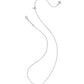 Jamie Short Pendant Necklace Silver White Cz