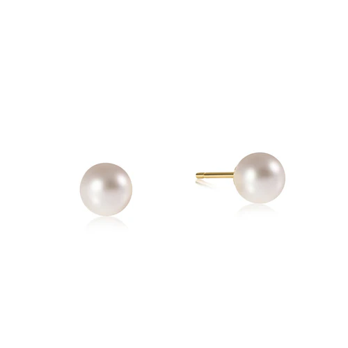 Classic 6mm Ball Stud - Pearl - Southern Belle Boutique