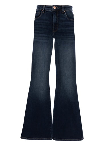 Ana High Rise Flare Baby Dn - Neutral W/Dk Stone Base Wash - Southern Belle Boutique