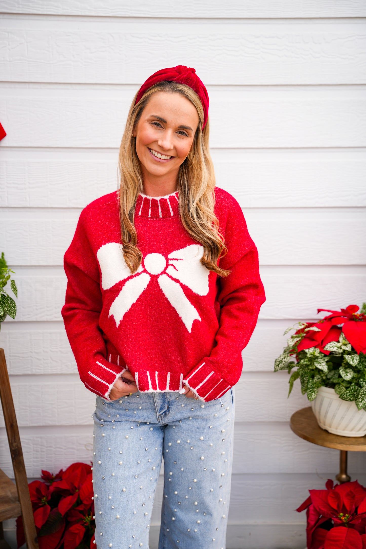 Red Bow Sweater