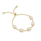 Hallie Delicate Chain Bracelet Gold Opalite Illusion - Southern Belle Boutique