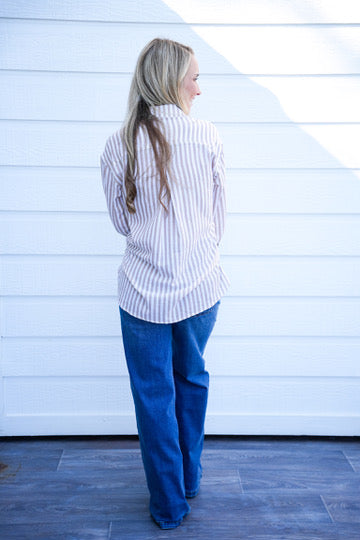 Time Will Tell Taupe Shirt