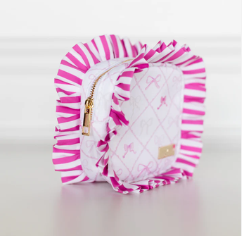 Goldie Girl Bows Ruffled Nylon Tech Organizer
