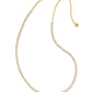 Emery Tennis Necklace - Gold White Crystal