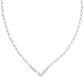 Pearl Initial L Short Pendant Necklace - Silver - Southern Belle Boutique