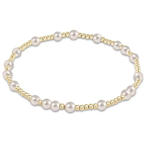Hope Unwritten 4mm Bead Bracelet - Pearl - Southern Belle Boutique