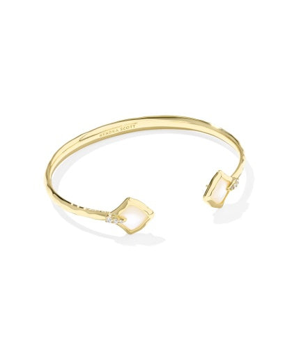 Joelle Cuff Bracelet - Gold Ivory Mother Of Pearl S/M