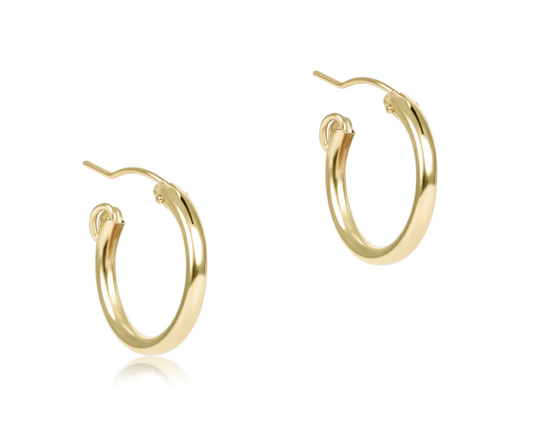 Round Gold 0.5" Hoop - Smooth