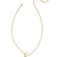 Pearl Letter F Short Pendant Necklace - Gold