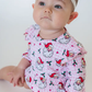 Pink Dear Santa Flutter Bubble Romper
