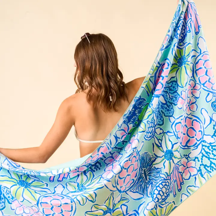 Xl Quick-Dry Beach Towel-Coastal Cove - Southern Belle Boutique