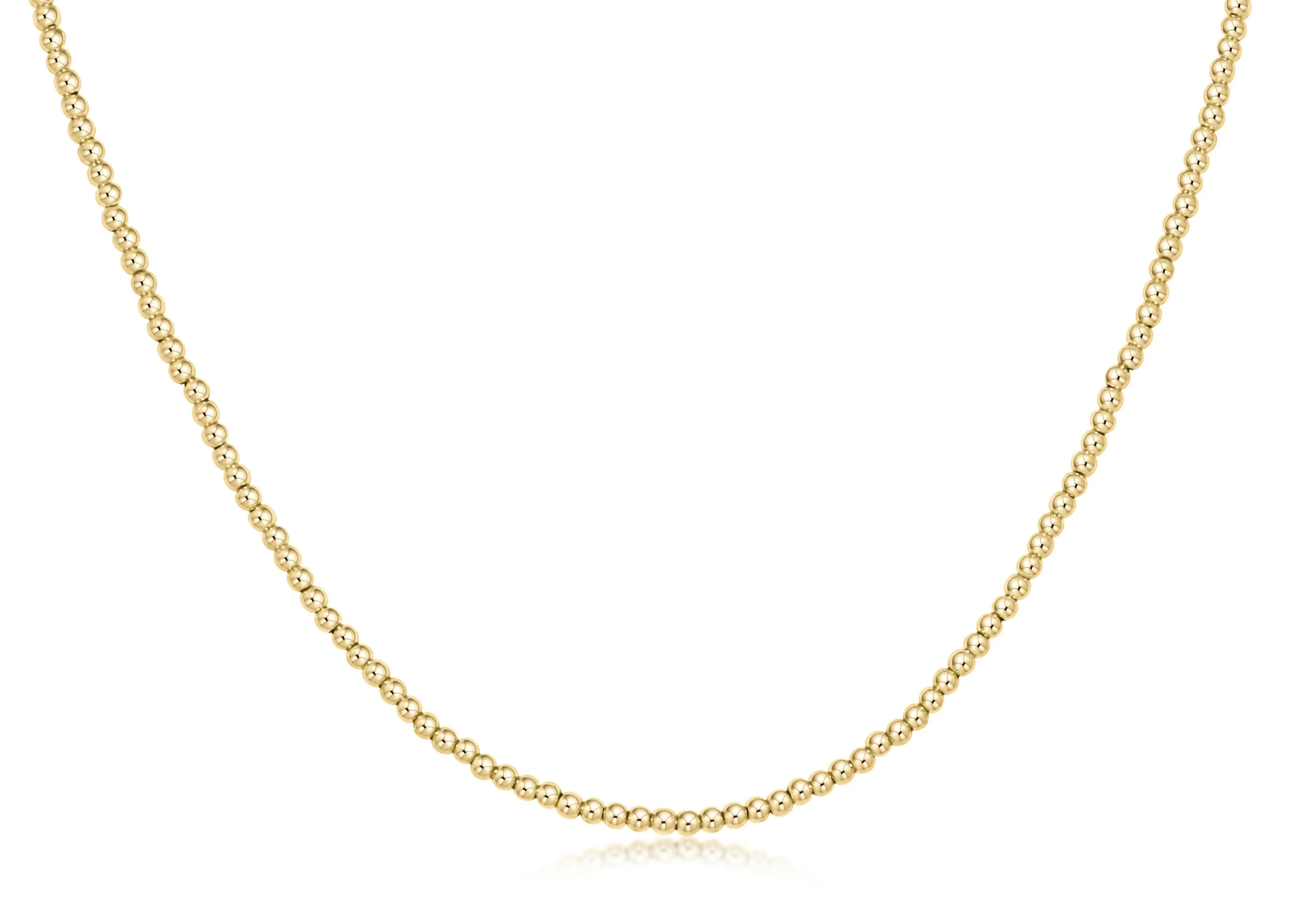 15" Choker Classic Gold 2mm Bead - Southern Belle Boutique