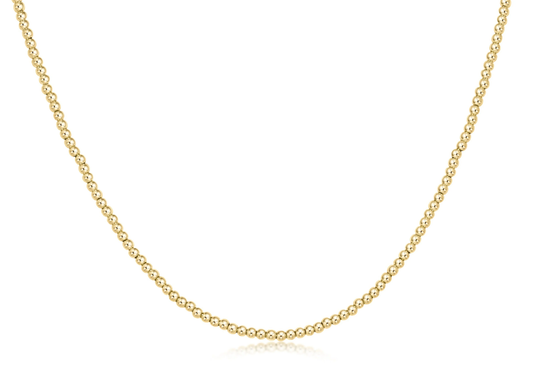 15" Choker Classic Gold 2mm Bead - Southern Belle Boutique