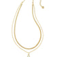 Evelyn Multi Strand Necklace - Gold Rock Crystal Dichroic