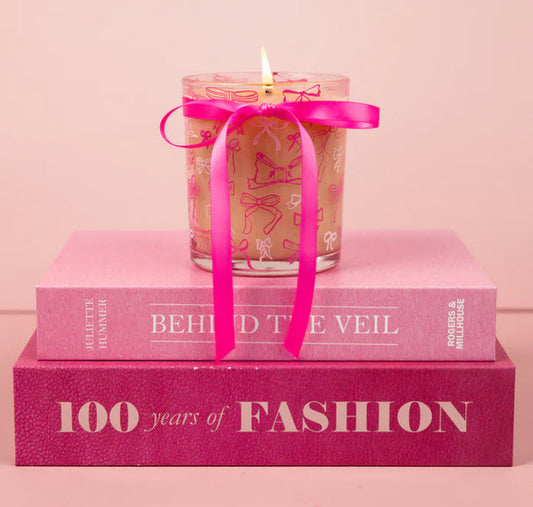 Sweet Grace Pink Bow Candle # 072