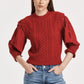 Natasha Embroidered Sweater - Vermilion