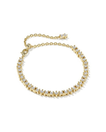 Fate Tennis Bracelet - Gold White Cz - Southern Belle Boutique