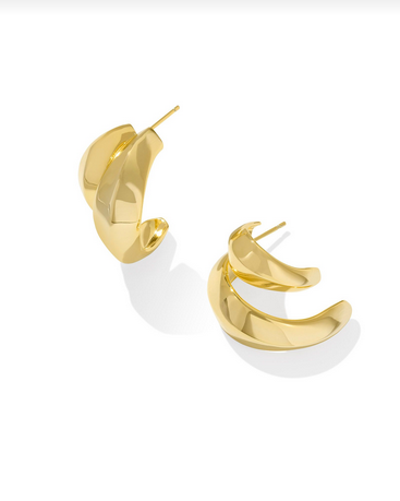 Liana Double Hoop Earrings- Gold