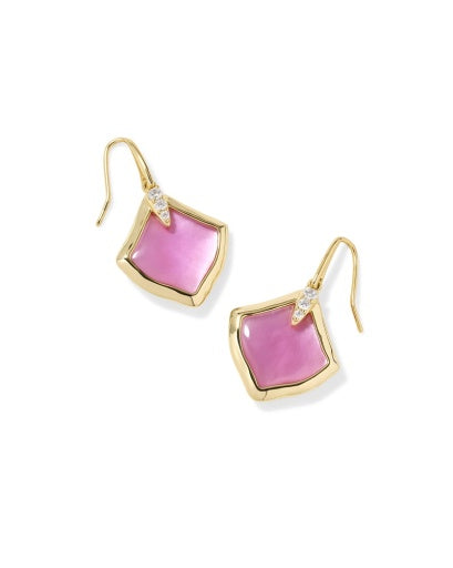 Joelle Drop Earrings - Gold Azalea Illusion - Southern Belle Boutique