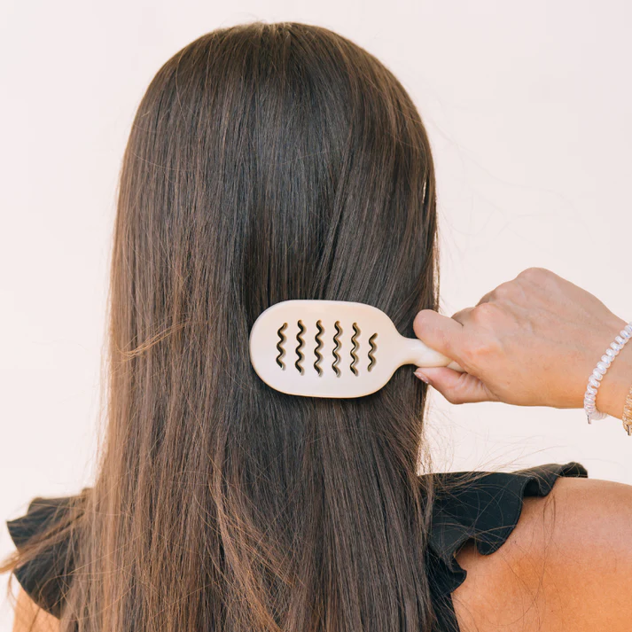 Mini Vented Hair Brush - Tan - Southern Belle Boutique