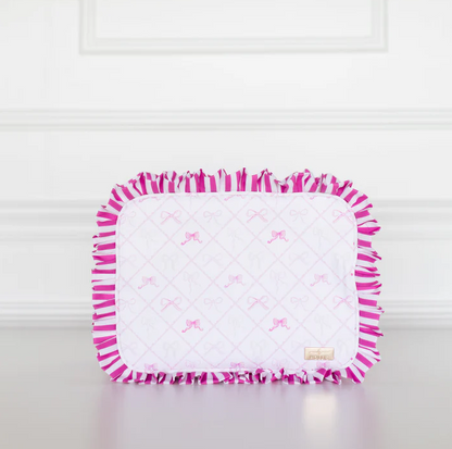 Goldie Girl Bows Ruffled Nylon XL Pouch