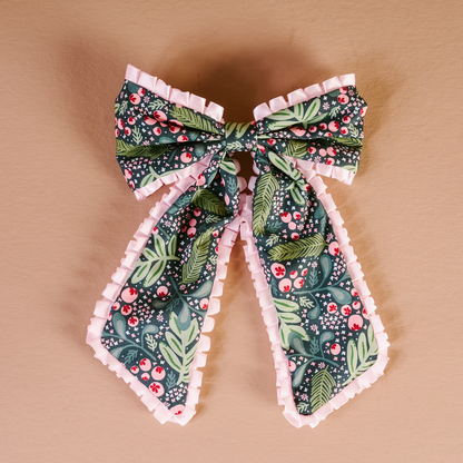Jolly Sprig Fancy Frills Hair Bow - Southern Belle Boutique