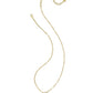 Bella Short Pendant Necklace Gold White Cz