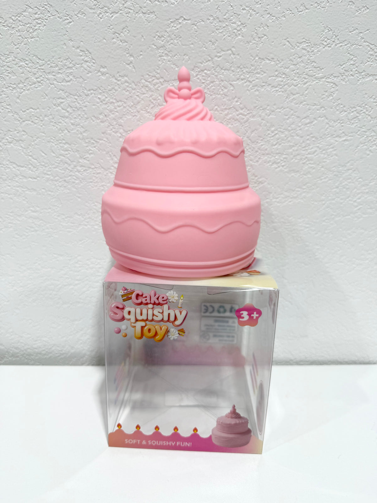 2 Layered Birthday Cake Squishy - Pink - Southern Belle Boutique