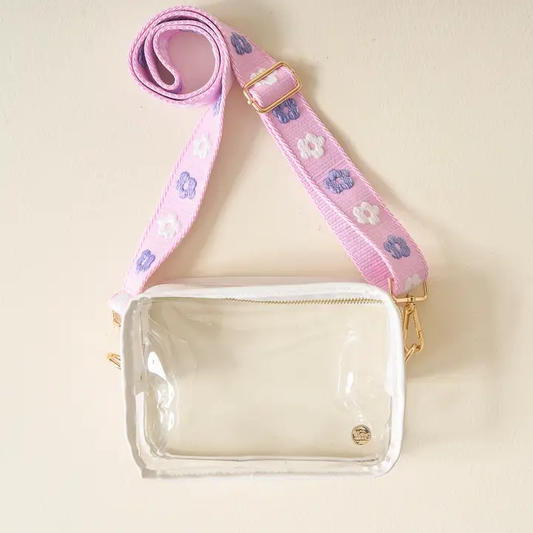 Clear Crossbody Bag-Purple - Southern Belle Boutique