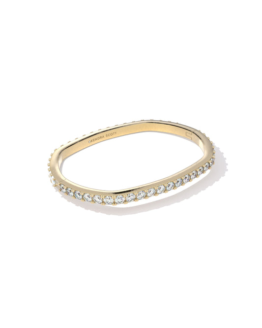 Chandler Bangle Bracelet Gold White Opalite Mix - Southern Belle Boutique