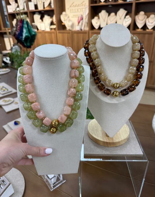 Chunky Beaded Necklace - - Southern Belle Boutique