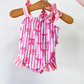Pink Striped Coquette Swimsuit - Southern Belle Boutique